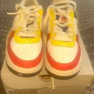 Nike Red and Yellow Retro-Inspired Sneakers